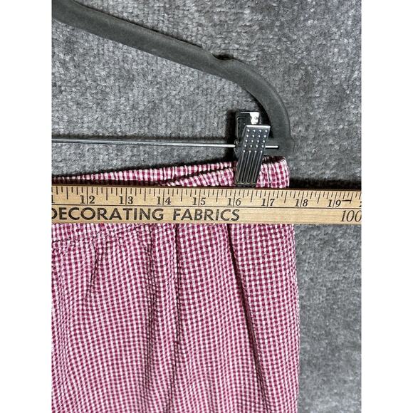 Essentials By Maggie Seersucker Capri Pants Womens Size 18/20W Floral Embroidery - Picture 5 of 10